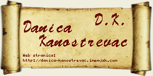 Danica Kanostrevac vizit kartica